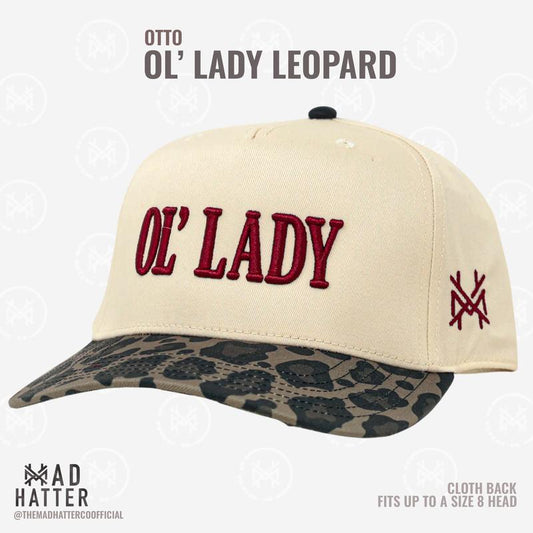 Ol Lady Embroidered Snapback Adjustable (Up to a Size 8 Head) Premium Trucker Womens Hat TM
